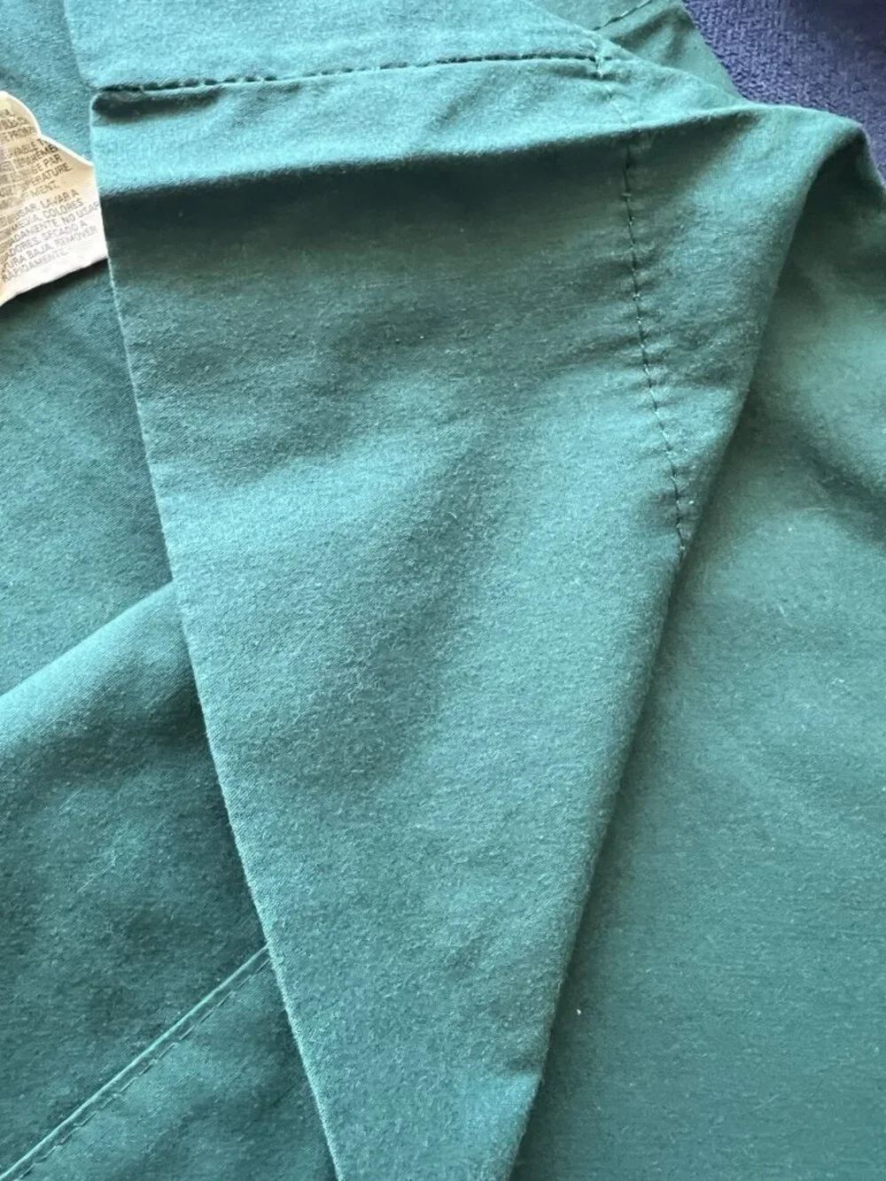 SPRINGS Pillowcases Standard Pair Deep Green 50% Cotton-Polyester Made in USA